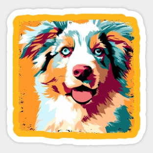 Miniature American Shepherd Pop Art - Dog Lover Gifts Sticker